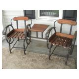 CHERRY WOOD AND METALPORCH ROCKING CHAIR