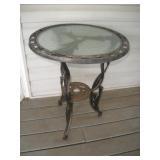 METAL GLASS TOP STAND