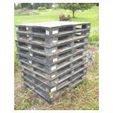 (10) 48 inch x 42 inch Plastic Pallets