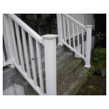 (2) 4 STEP SECTIONS OF VINYL HAND RAILING