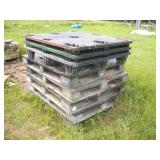 (8) 42 inch x 48 inch Plastic Pallets