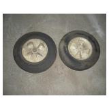 (2) Hard 12 Inch Wheels