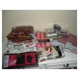 ASSORTED TABLE COVERS AND GAME DAY NAPKINS