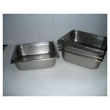 (6) STAINLESS STEEL 4IN HALF PANS