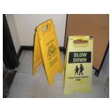 (2) WET FLOOR PLASTIC SIGNS 8 X 24 INCH