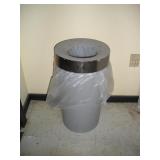 ROUND PLASTIC TRASH CAN 15 X 27 INCH