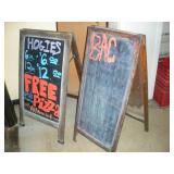 (2) SANDWICH STAND SIGNS