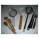 STRAINER SPOONS AND SERVING FORKS