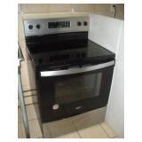WHIRLPOOL GLASS TOP ELECTRIC STOVE W/
