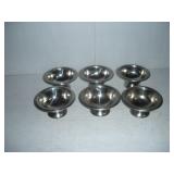 (6) 5IN STAINLESS STEEL ICE CREAM DISHES