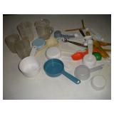 ASSORTED MEASURING CUPS AND SPOONS