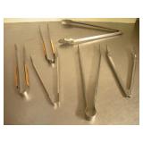 (6) METAL TONGS