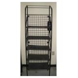 5 SHELF METAL DISPLAY RACK 24X16X 72 INCH