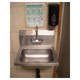 STAINLESS STEEL HAND SINK AND SOAP DISPENSER