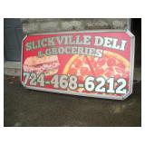 6 1/2 FT DOUBLE SIDED LIGHTED DELI SIGN