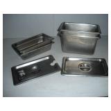 (2) 6X10 AND (2) 2X10IN STAINLESS STEEL PANS