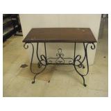METAL BASE WOODEN TOP TABLE