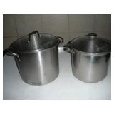 2 STAINLESS STEEL STOCK POTS