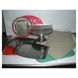 ASSORTED SERVING TRAYS