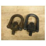 (2) LIFTING CLEVICES 5X7 & 5X6 W/ 1IN BOLT