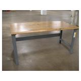 WORK SMART 6FT BUTCHER BLOCK TOP WORK BENCH