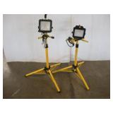 (2) LED WORK LIGHTS W/ ADJUSTABLE TRIPOD