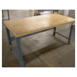 WORK SMART 6FT BUTCHER BLOCK TOP WORK BENCH