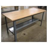 WORK SMART 6FT BUTCHER BLOCK TOP WORK BENCH