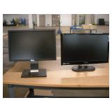(2) COMPUTER MONITORS