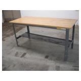 WORK SMART 6FT BUTCHER BLOCK TOP WORK BENCH