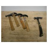 STANELY ANTIVIBE FRAMING HAMMER & 4 VAUGHAN --