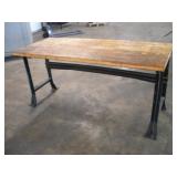 6FT BUTCHER BLOCK TOP WORK STATION W/