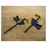 (2) IRWIN 7IN BAR CLAMPS