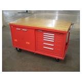5FT KENNEDY BUTCHER BLOCK TOP WORK STATION ON--