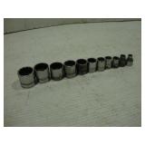 SNAP-ON SAE 3/8 DRIVE SOCKET SET 1/4 TO 7/8