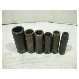 SNAP-ON 1/2 IN DRIVE DEEPWELL IMPACT SOCKETS