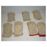 (7 PAIR) XL AND XXL LEATHER WORK GLOVES