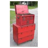 13 DRWAER 2 PC ROLLING TOOL CHEST W/ KEY