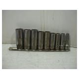 SNAP-ON 3/8 DRIVE SAE DEEPWELL SOCKET SET --