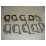 (10) 3IN C CLAMPS