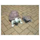 RESIN TURTLE & FROG LONGEST 16IN