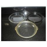 (3) PYREX 10IN GLASS PIE DISHES
