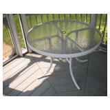 GLASS TOP PATIO TABLE 42IN