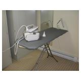 ROWENTA STEAM IRON W/ BASE & LARGE IRONING BOARD