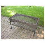 RESIN WICKER PATIO COFFEE TABLE 37X19X20