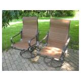 (2) TROPITONE ROCKING & SWIVEL PATIO CHAIRS