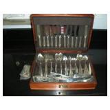 SILVER PLATE FLATWARE SET SERVICE FOR 12