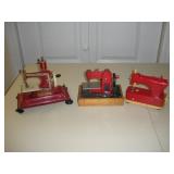 (3) VINTAGE MINIATURE CHILDREN'S SEWING MACHINES -