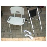 SHOWER CHAIR & BED HAND RAIL