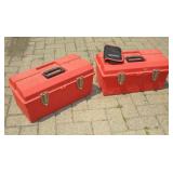 (2) PLASTIC TOOL BOXES 18IN LONG